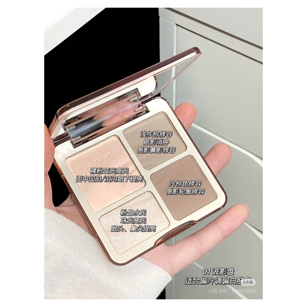 戴栗ლ 橘朵ᴊᴜᴅʏ ᴅᴏʟʟ 高光修容一體盤3.0 ✨古希臘掌管骨相的神 …-細節圖2