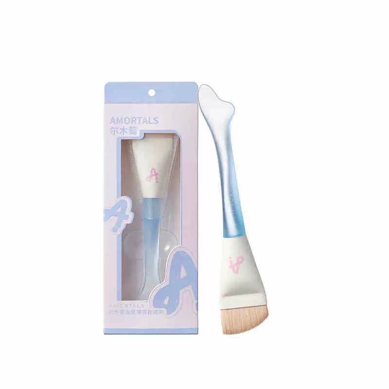 戴栗ლ 爾木萄ᴀᴍᴏʀᴛᴀʟꜱ魚尾薄弧一字型粉底刷🧊無暇底妝一步到位！-規格圖10