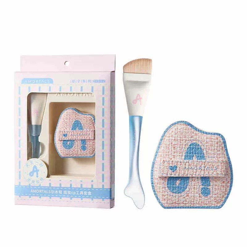 戴栗ლ 爾木萄ᴀᴍᴏʀᴛᴀʟꜱ魚尾薄弧一字型粉底刷🧊無暇底妝一步到位！-規格圖10