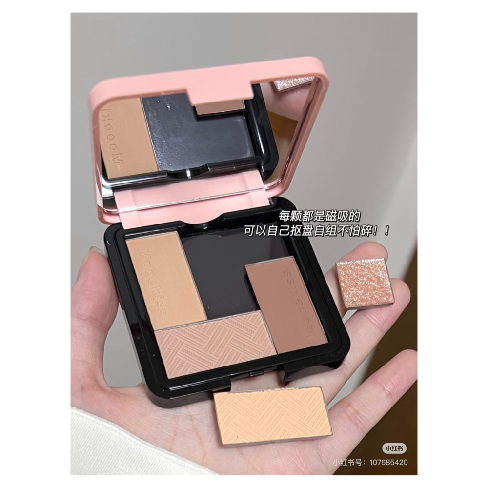 戴栗ლ 木珂詩ᴍᴏᴏᴇᴋɪꜱꜱ五色眼影盤🧺古希臘掌管清透的神-細節圖10