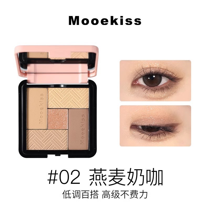 戴栗ლ 木珂詩ᴍᴏᴏᴇᴋɪꜱꜱ五色眼影盤🧺古希臘掌管清透的神-規格圖11