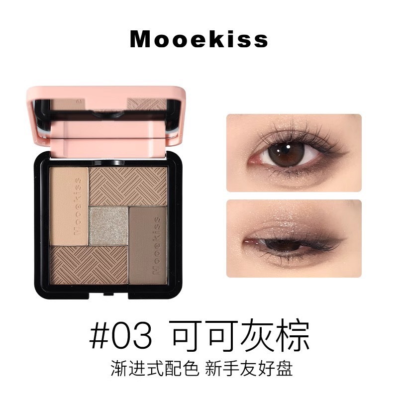 戴栗ლ 木珂詩ᴍᴏᴏᴇᴋɪꜱꜱ五色眼影盤🧺古希臘掌管清透的神-規格圖11