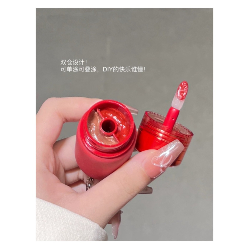 戴栗ლ AZTK/菁之隨性行雙色唇凍🍧雙色調色盤唇凍🫧承包夏日絕美嘟嘟唇 不沾杯-細節圖4