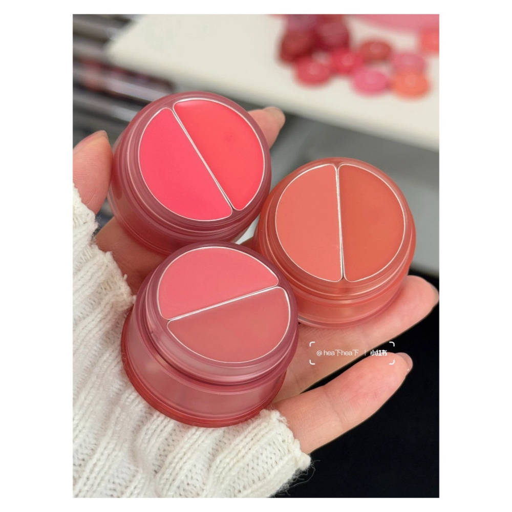 戴栗ლ Into You心慕與你雙拼唇泥 水光 啞光 多用 唇頰🥰一罐三色✨唇泥自由了！-細節圖4