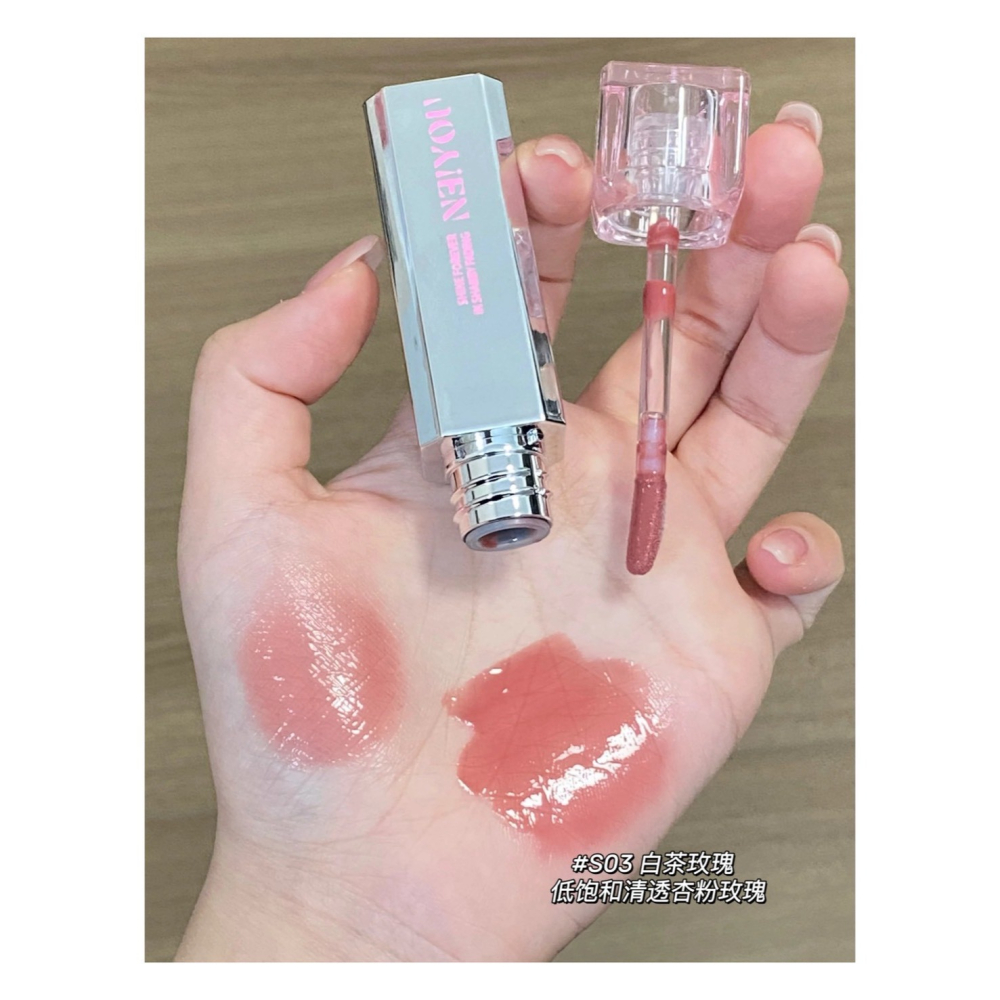 戴栗ლ 那柚ɴᴇɪʏᴏᴜ水唇蜜🍧鏡面水光唇蜜唇部精華🍧粉晶冰透唇凍-細節圖5