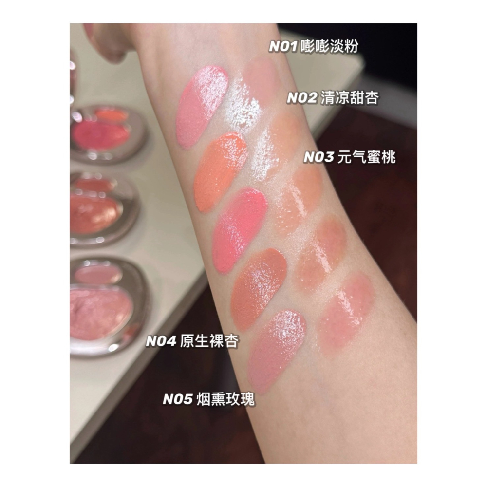 戴栗ლ ForeverKey水光雙色腮紅膏 多用膏 修容 啞光 提亮 膨脹🍧清透水光氣血感易如反掌-細節圖11