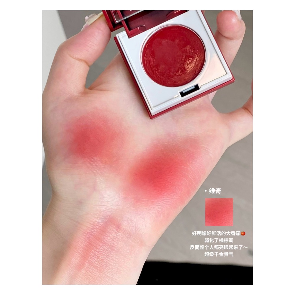 戴栗ლ RC ʀᴇᴅ ᴄʜᴀᴍʙᴇʀ 三色薑餅人高光盤 多用粉 多用膏 🎅🏻✨冬日淡顏上鏡高透感❄️高光 腮紅提亮-細節圖5