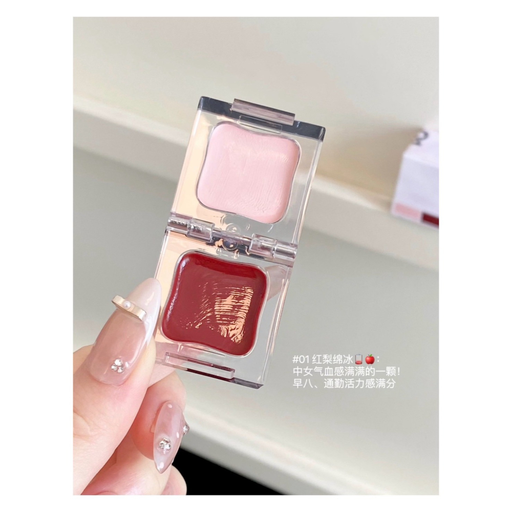 戴栗ლ 小奧汀ʟɪᴛᴛʟᴇ ᴏɴᴅɪɴᴇ 雙層小冰塊腮紅 雙效多用唇頰蜜🧊啞光 水光 燈泡嫩肌💡-細節圖3