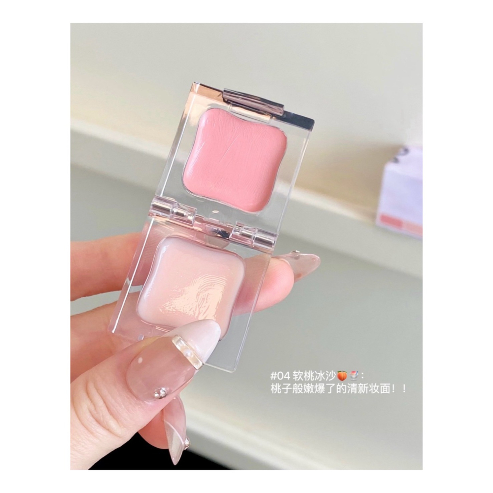 戴栗ლ 小奧汀ʟɪᴛᴛʟᴇ ᴏɴᴅɪɴᴇ 雙層小冰塊腮紅 雙效多用唇頰蜜🧊啞光 水光 燈泡嫩肌💡-細節圖5