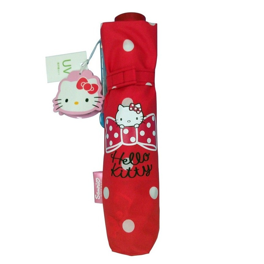 吾人智販 現貨不必等 Hello Kitty 聚酯纖維 超輕自動開合傘 超輕三折傘 晴雨傘 抗UV 雨傘 精品 閃收傘-細節圖6