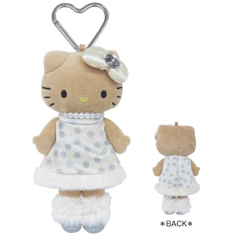 吾人智販 日本購入 SANRIO正版 HELLO KITTY 長腿 吊飾 KT55 平成高校 黑皮 日曬 50周年 貴婦-規格圖6