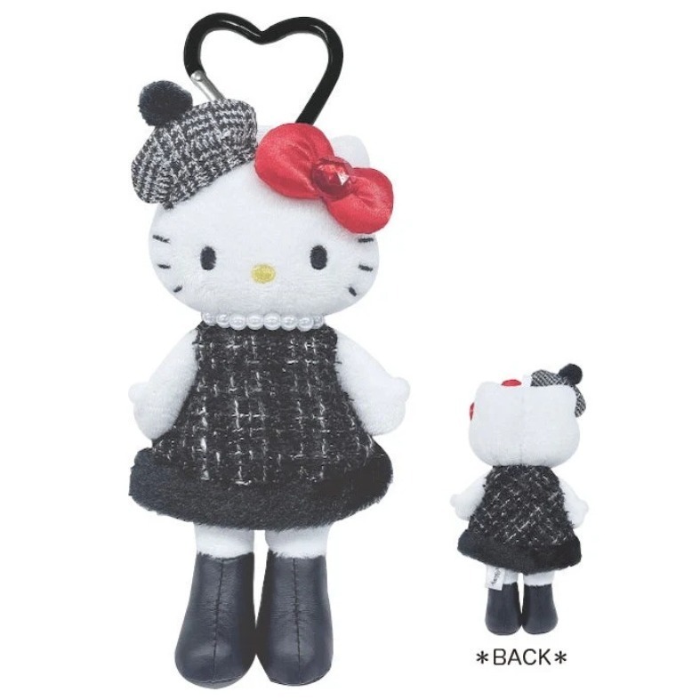 吾人智販 日本購入 SANRIO正版 HELLO KITTY 長腿 吊飾 KT55 平成高校 黑皮 日曬 50周年 貴婦-規格圖6