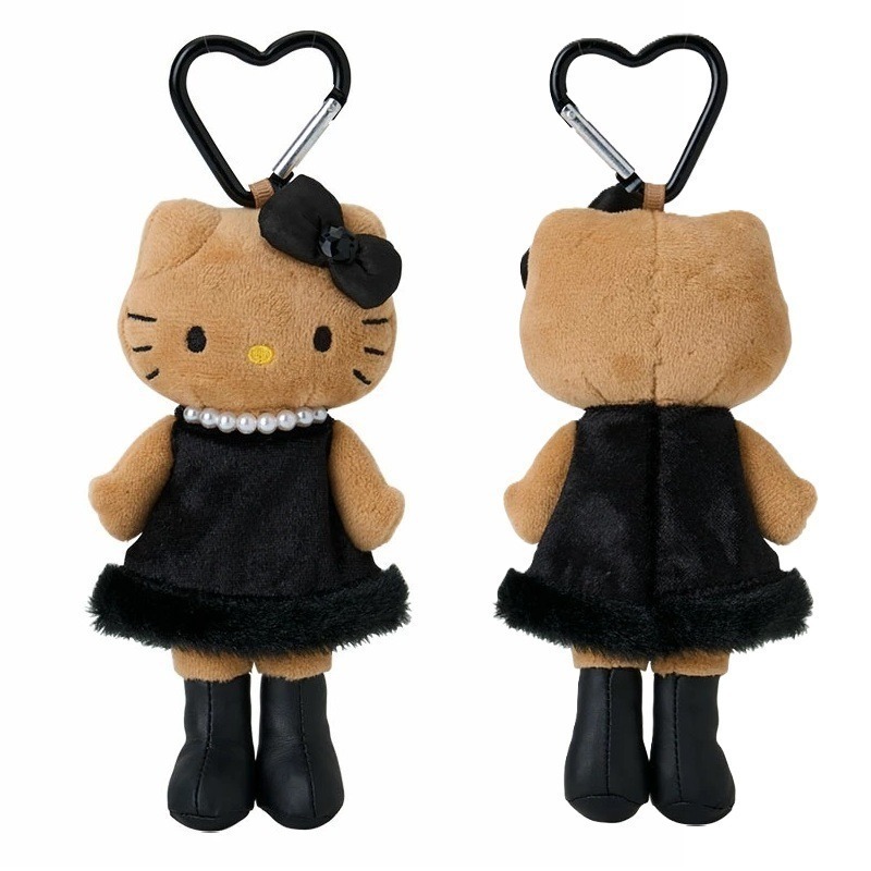 吾人智販 日本購入 SANRIO正版 HELLO KITTY 長腿 吊飾 KT55 平成高校 黑皮 日曬 50周年 貴婦-規格圖6