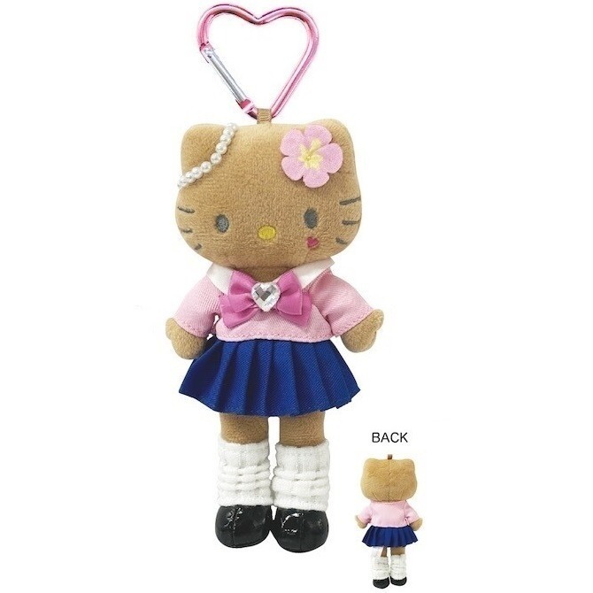 吾人智販 日本購入 SANRIO正版 HELLO KITTY 長腿 吊飾 KT55 平成高校 黑皮 日曬 50周年 貴婦-規格圖6