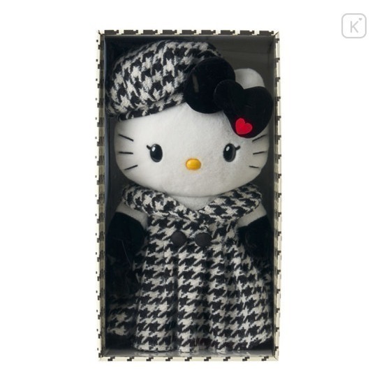 吾人智販 2025 KITTY 生日 絨毛娃娃 凱蒂貓 千鳥格 4550624148467-細節圖2