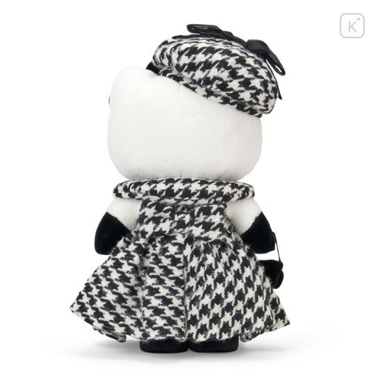 吾人智販 2025 KITTY 生日 絨毛娃娃 凱蒂貓 千鳥格 4550624148467-細節圖4