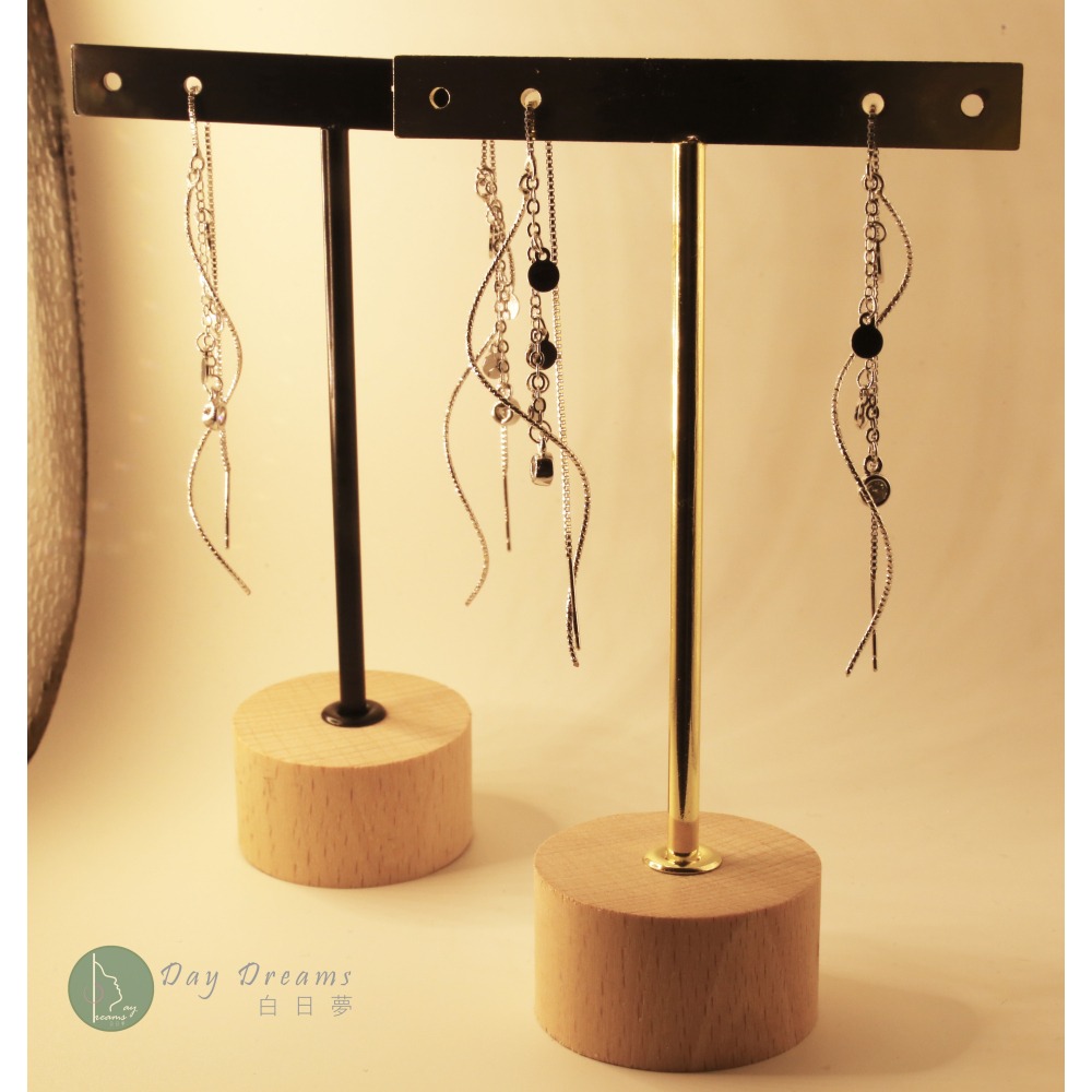 Ϙϙ JYL-玩美耳環 ◆『002』耳針耳墜式耳環 ◆ 浪漫波浪長流蘇 ϙϘ-細節圖4