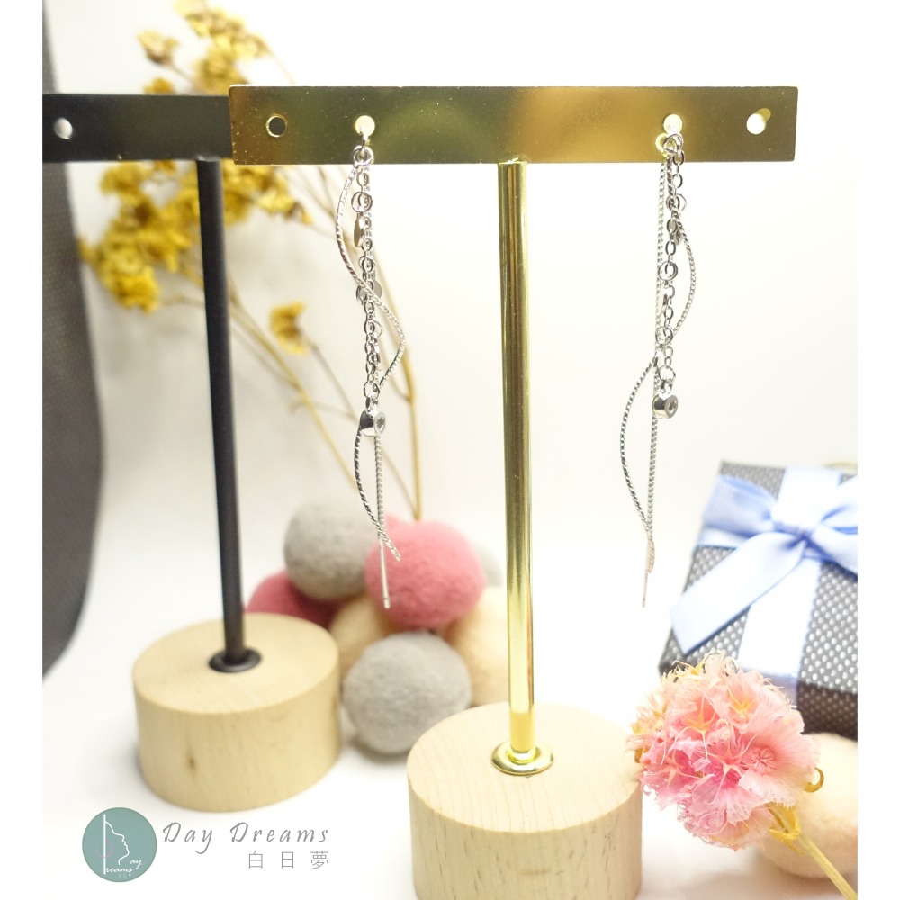 Ϙϙ JYL-玩美耳環 ◆『002』耳針耳墜式耳環 ◆ 浪漫波浪長流蘇 ϙϘ-細節圖6