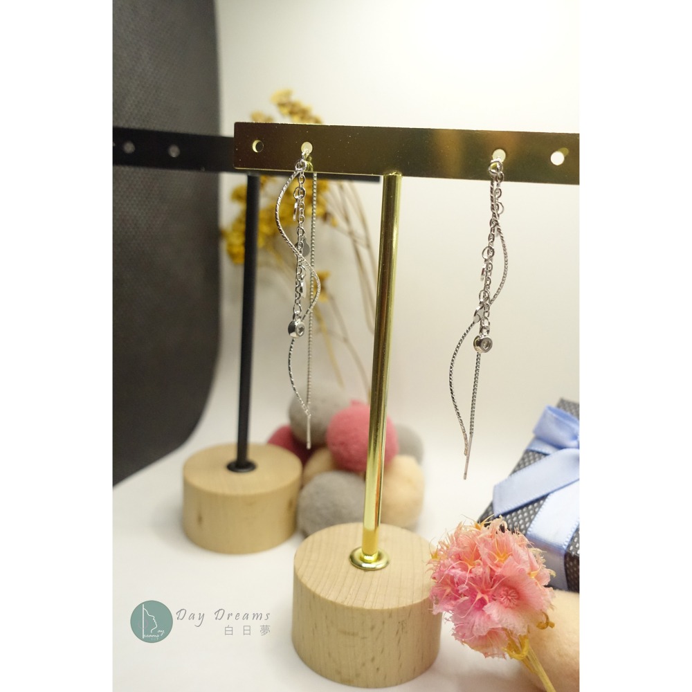 Ϙϙ JYL-玩美耳環 ◆『002』耳針耳墜式耳環 ◆ 浪漫波浪長流蘇 ϙϘ-細節圖7