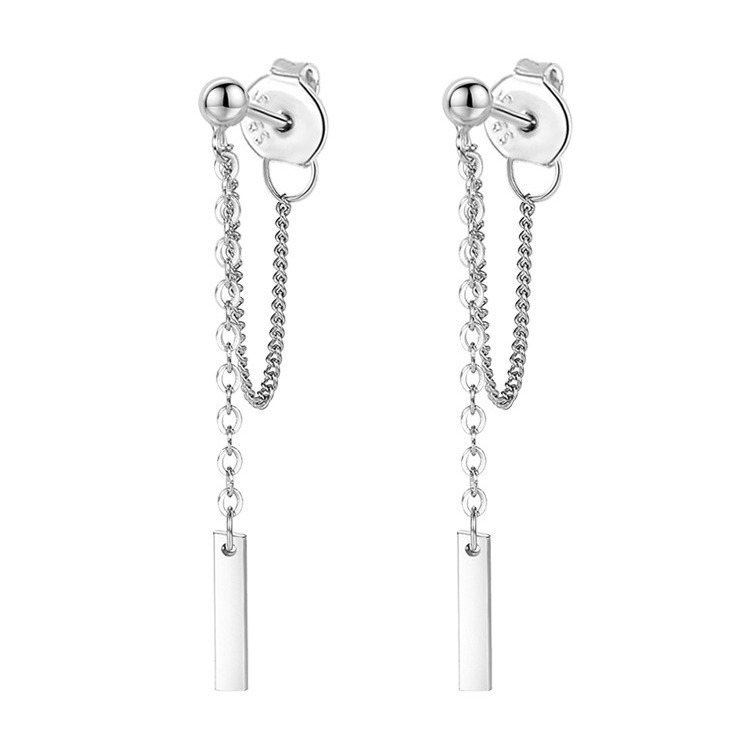 Ϙϙ YL-玩美耳環 ◆『004』耳針耳墜式耳環 ◆ 短棒後掛耳流蘇 ϙϘ-細節圖2