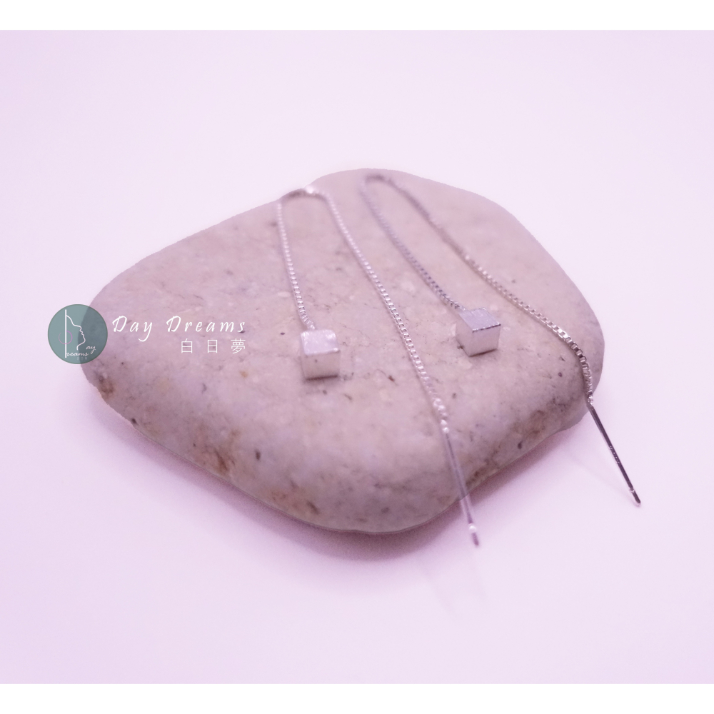 『007』耳針耳墜式 ◆ 小方塊長流蘇-細節圖3