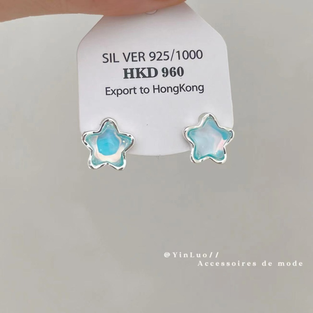 『022』耳針耳上式 ◆ 蛋白星星帶日月-細節圖2