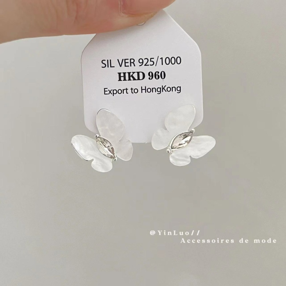 『023』耳針耳上式 ◆ 白色蝴蝶-細節圖2