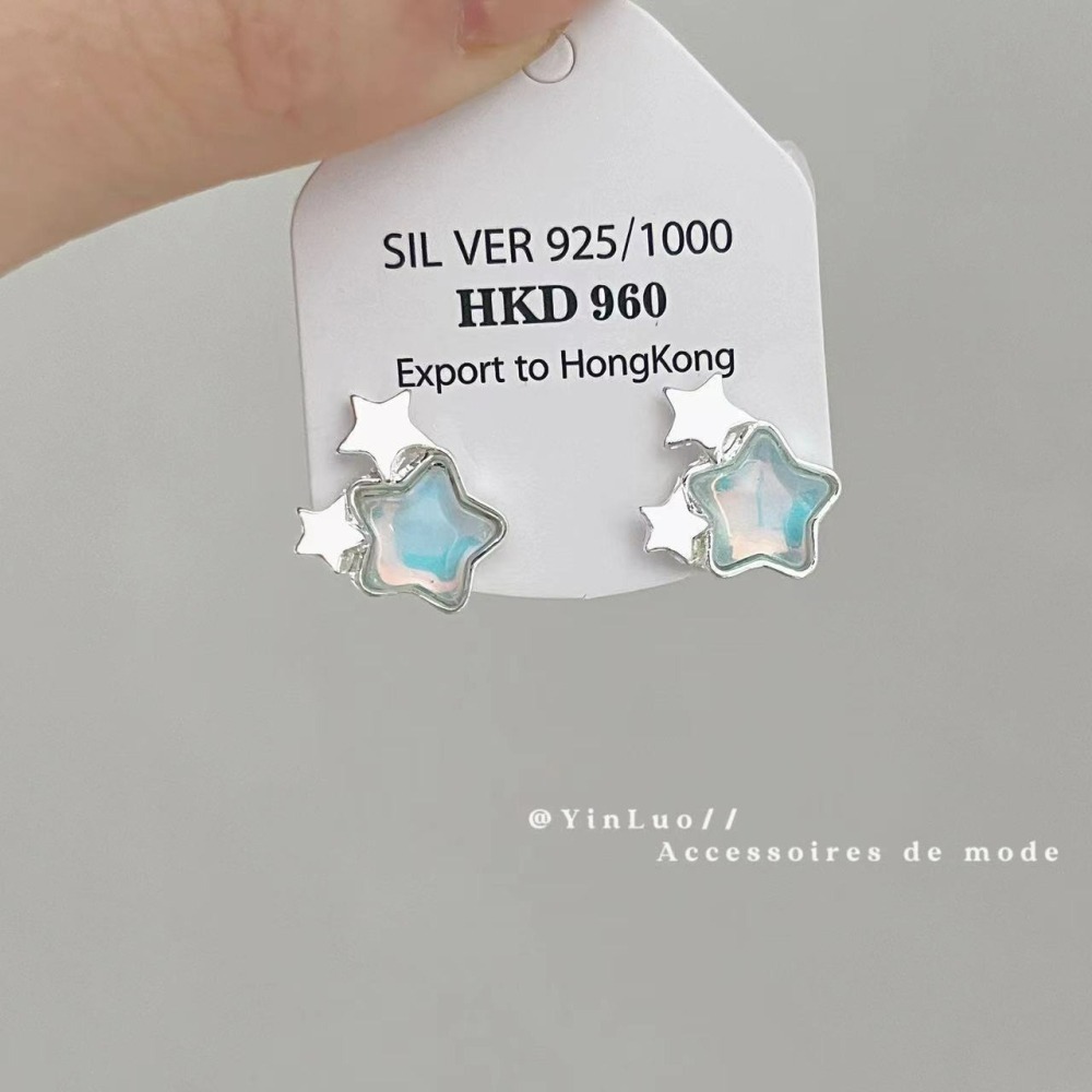 『025』耳針耳上式 ◆ 冰晶星星與小雙銀星-細節圖2