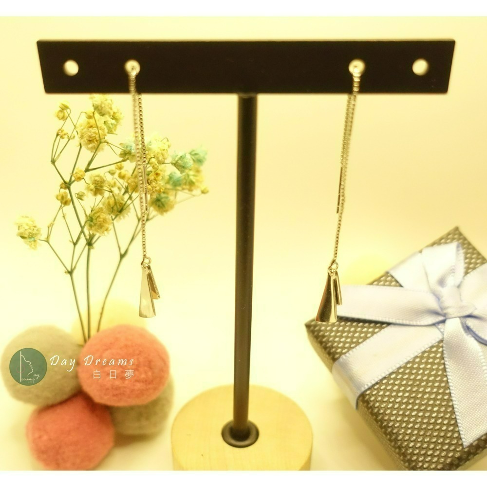 Ϙϙ JYL-玩美耳環 ◆『001』 耳針耳墜式耳環 ◆ 幾何三角長流蘇 ϙϘ-細節圖6