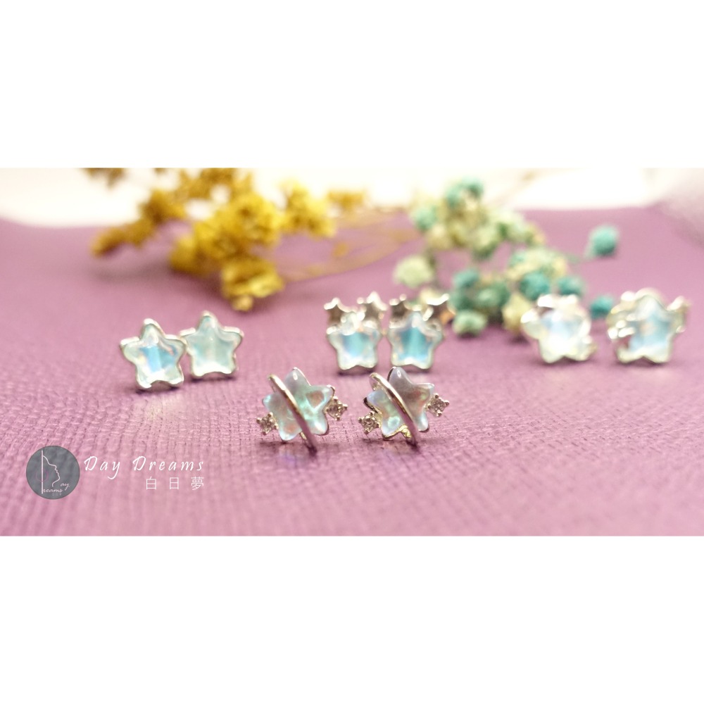 Ϙϙ YL-玩美耳環◆『005』耳針耳上式耳環 ◆ 冰晶雙星與守護者 ϙϘ-細節圖4