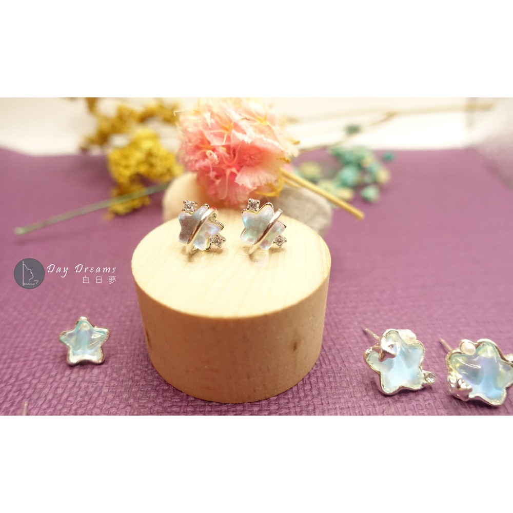 Ϙϙ YL-玩美耳環◆『005』耳針耳上式耳環 ◆ 冰晶雙星與守護者 ϙϘ-細節圖5
