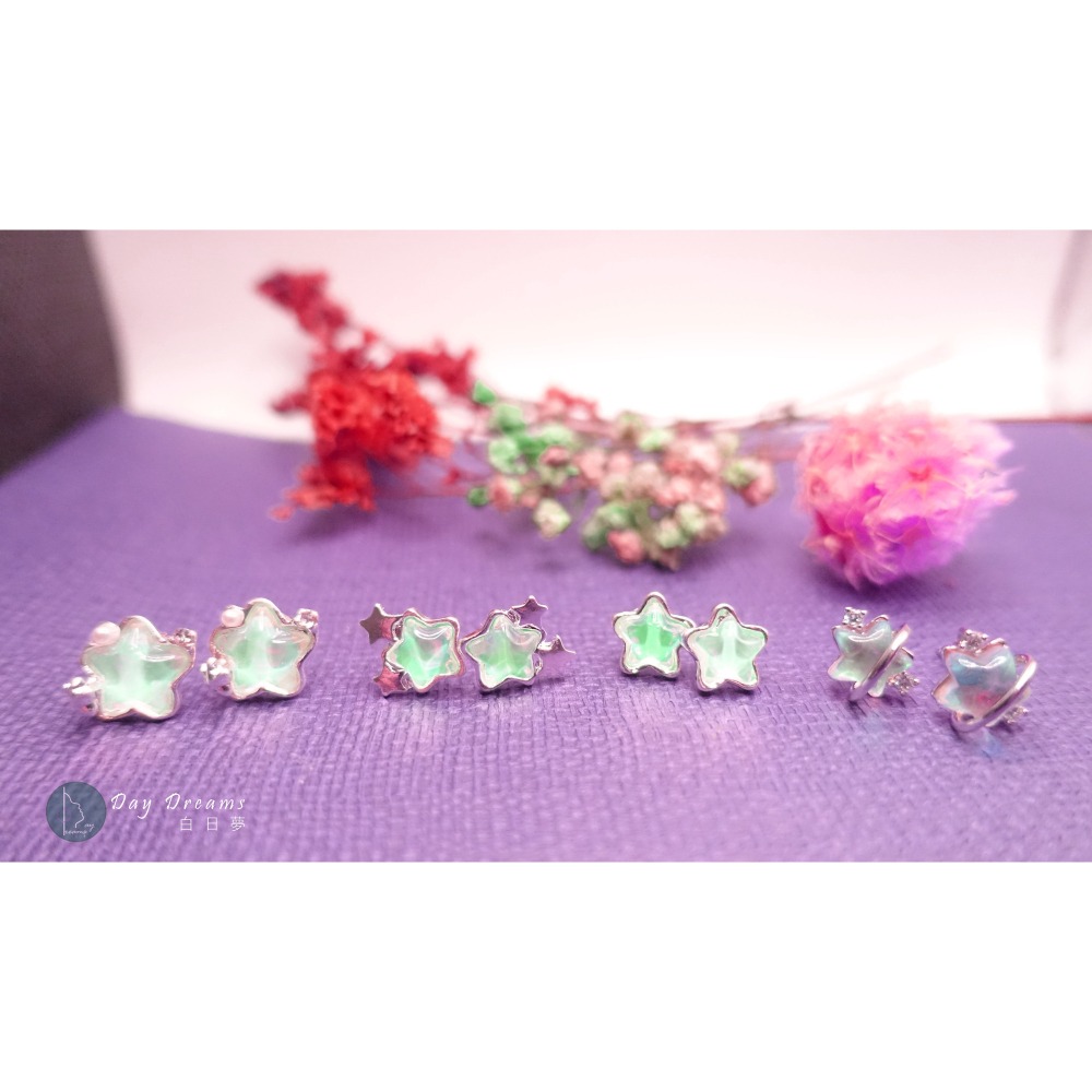 Ϙϙ YL-玩美耳環◆『005』耳針耳上式耳環 ◆ 冰晶雙星與守護者 ϙϘ-細節圖8