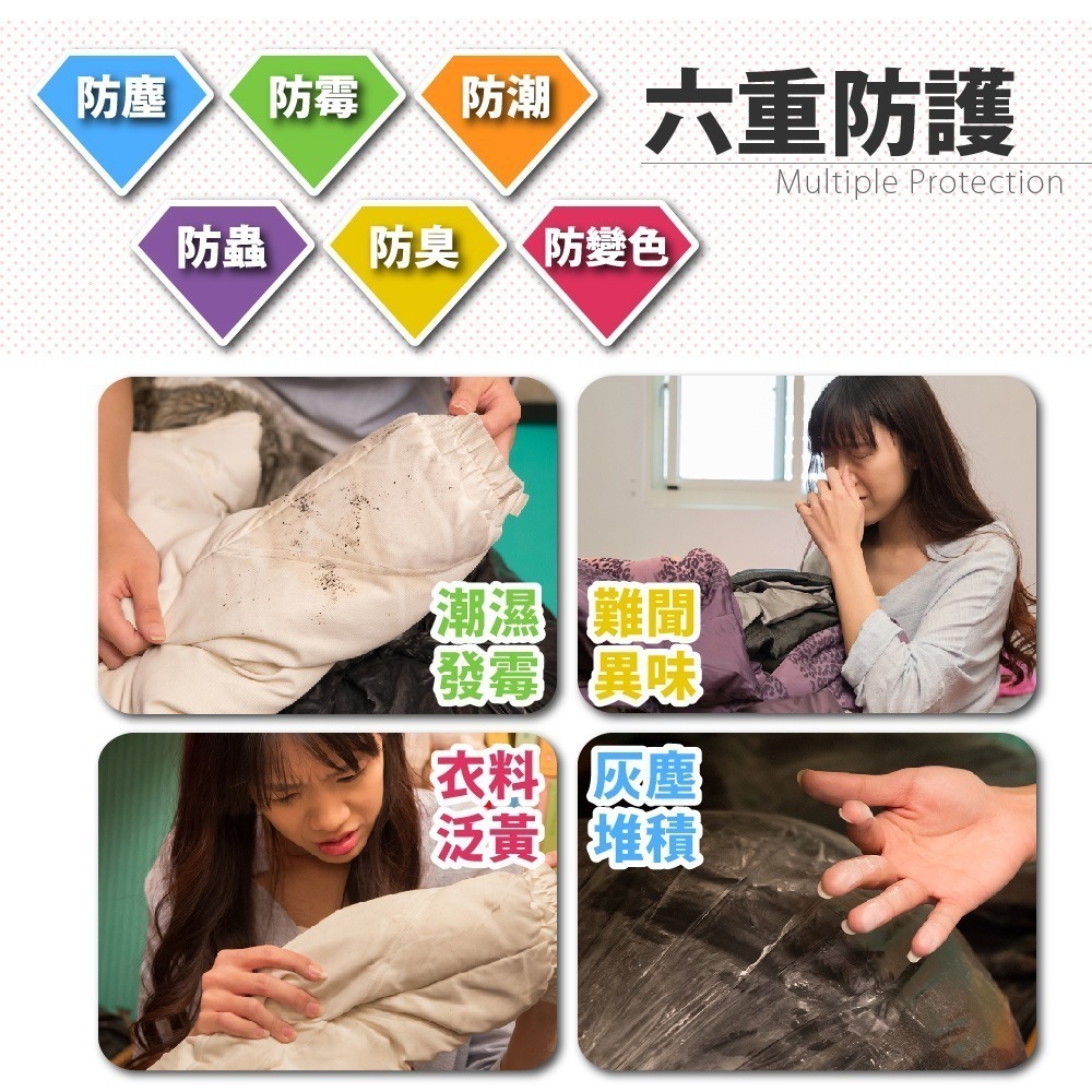 【FL生活+】立體壓縮袋 中 大 特大 尺寸任選 收納袋 真空壓縮袋 真空收納袋 棉被收納袋 棉被收納 衣櫃收納 壓縮袋-細節圖3