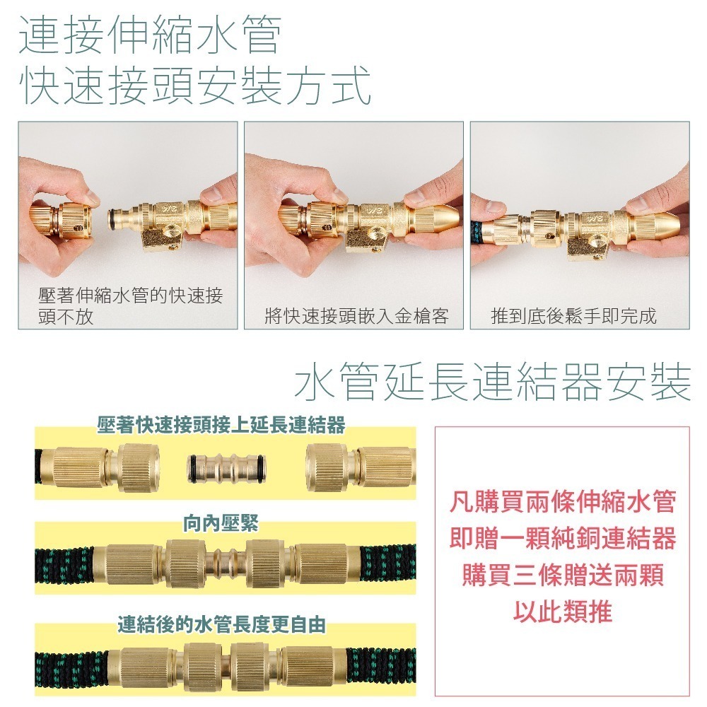 【FL生活+】旗艦級高壓彈力伸縮水管系列 園藝水槍 強力水管 水槍 澆花水槍 灑水槍 防爆高壓伸縮水管 高壓水槍 水管-細節圖10
