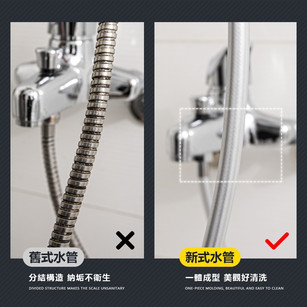 【FL生活+】高耐壓抗污防繞淋浴專用管-1.5公尺(FL-276)淋浴水管 蓮蓬頭水管 淋浴管 浴室水管 蓮蓬頭軟管-細節圖4