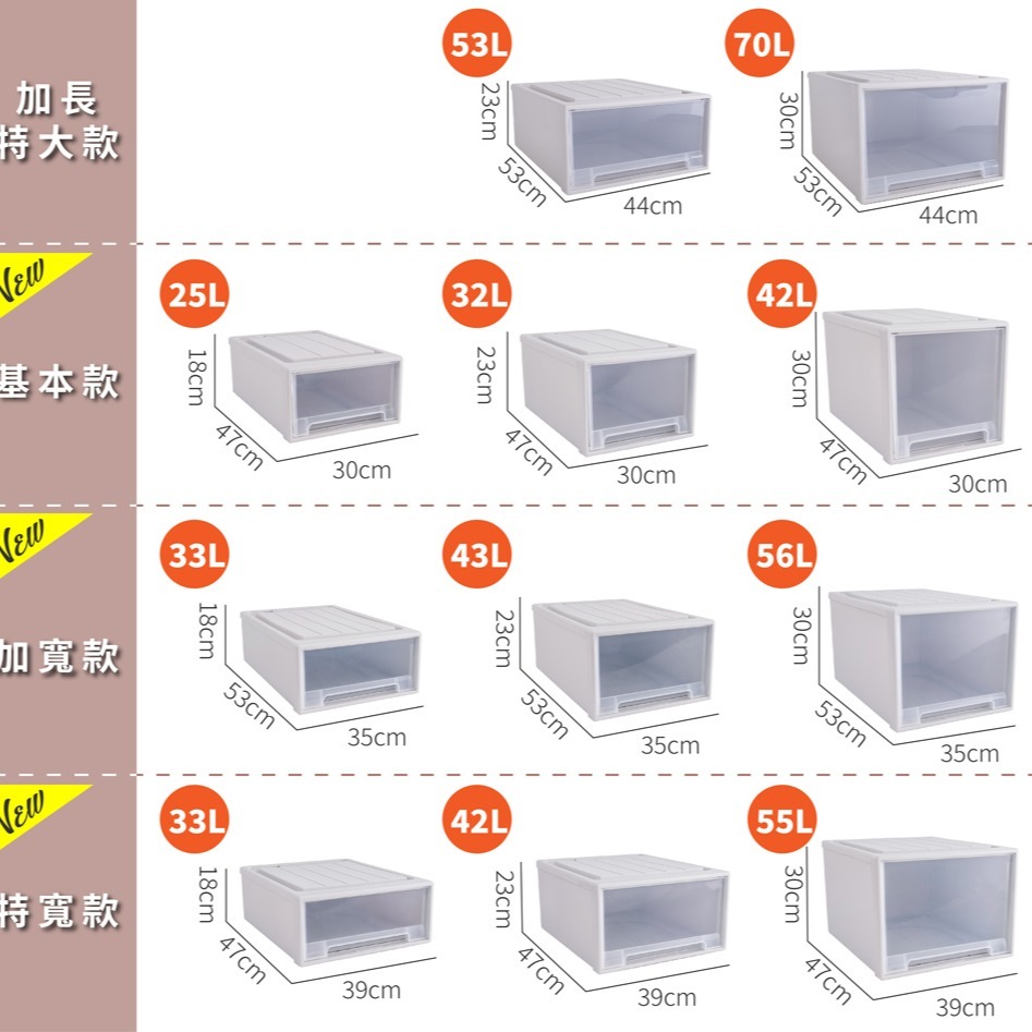 【FL生活+】大容量抽屜式可疊加耐重收納箱-特大款-48公升 抽屜收納櫃 抽屜櫃 整理箱 免安裝 衣物收納櫃-細節圖3