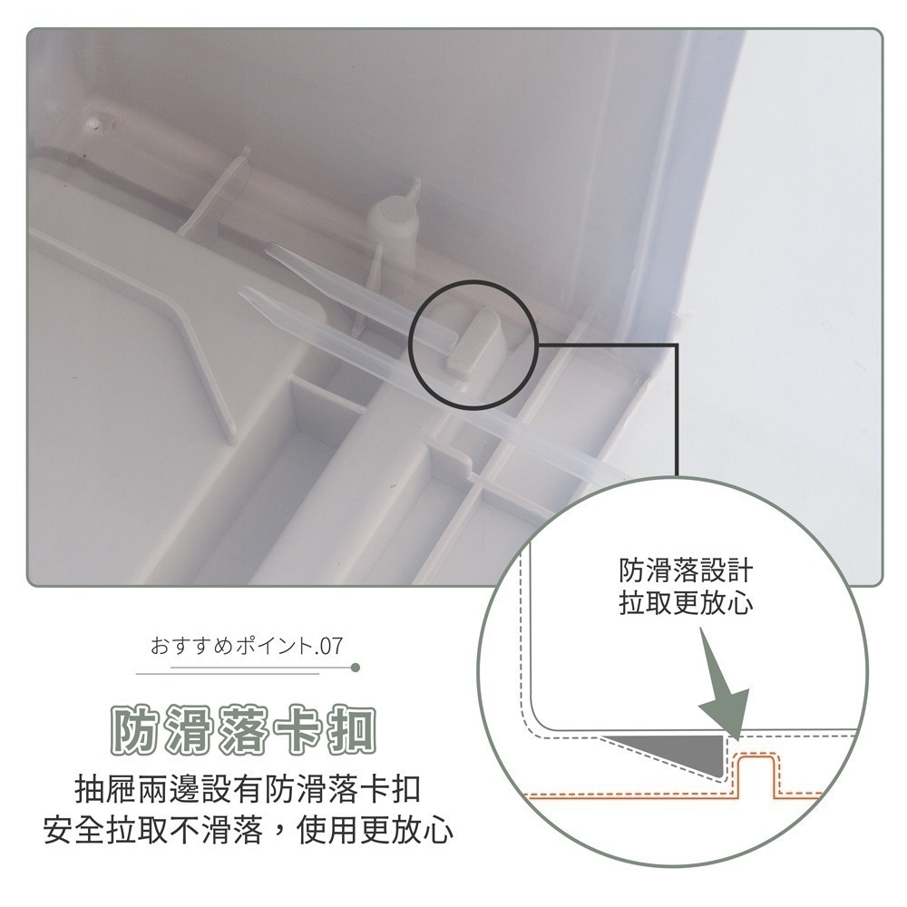【FL生活+】大容量抽屜式可疊加耐重收納箱 共23種尺寸 抽屜收納櫃 抽屜收納箱 抽屜櫃 收納抽屜 收納櫃 收納箱-細節圖10