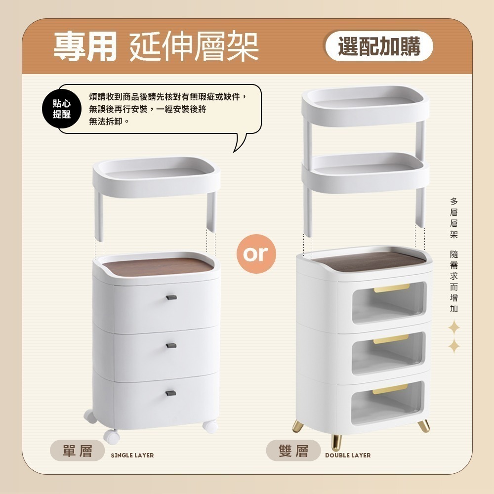 【FL生活+】42面寬高耐重 抽屜收納櫃 塑膠櫃 床邊櫃 床頭櫃 四層櫃 三層櫃 五層櫃 抽屜櫃 收納櫃 收納櫃附輪-細節圖2