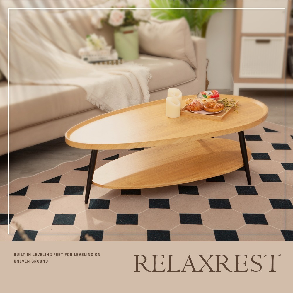 【FL生活+】木冶山居 梨形茶几 單層 80cm 鋼化加粗烤漆桌腳 餐桌 客廳桌 矮桌 客廳桌 沙發桌WO-026-細節圖9