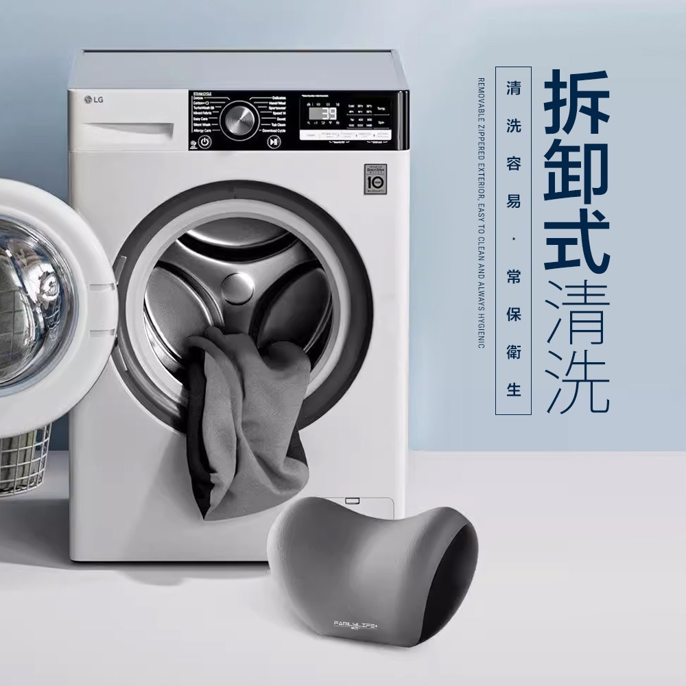 【FL生活+】3D超服貼全支撐車用頭枕/車用腰靠 回彈記憶棉 可拆卸拉鍊 汽車靠枕 汽車頭枕 汽車腰靠 車用靠枕 頸枕-細節圖9