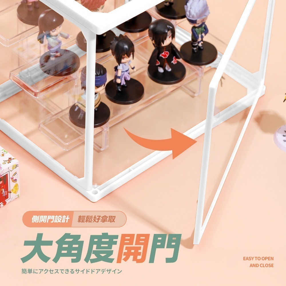 【7-ELEVEN 門市團購】大型款-階梯式鋼化玻璃透明展示收納盒(模型/公仔/展示盒/收藏盒/置物盒/A-097)-細節圖6
