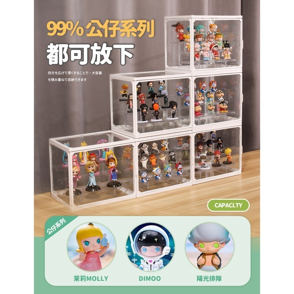 【7-ELEVEN 門市團購】大型款-階梯式鋼化玻璃透明展示收納盒(模型/公仔/展示盒/收藏盒/置物盒/A-097)-細節圖5