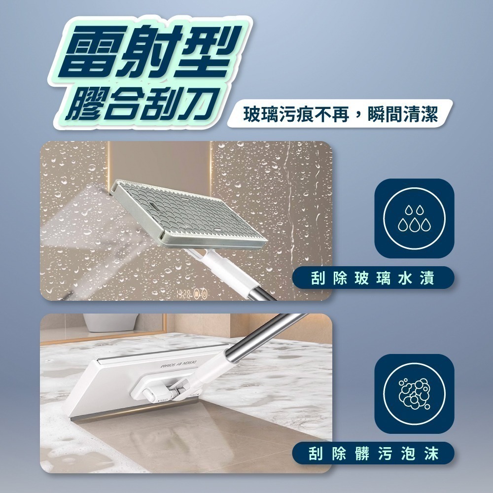 【限時購】FL生活+ 超好夾1秒換布洗臉巾環保拖把 送8抽8包濕紙巾-細節圖6