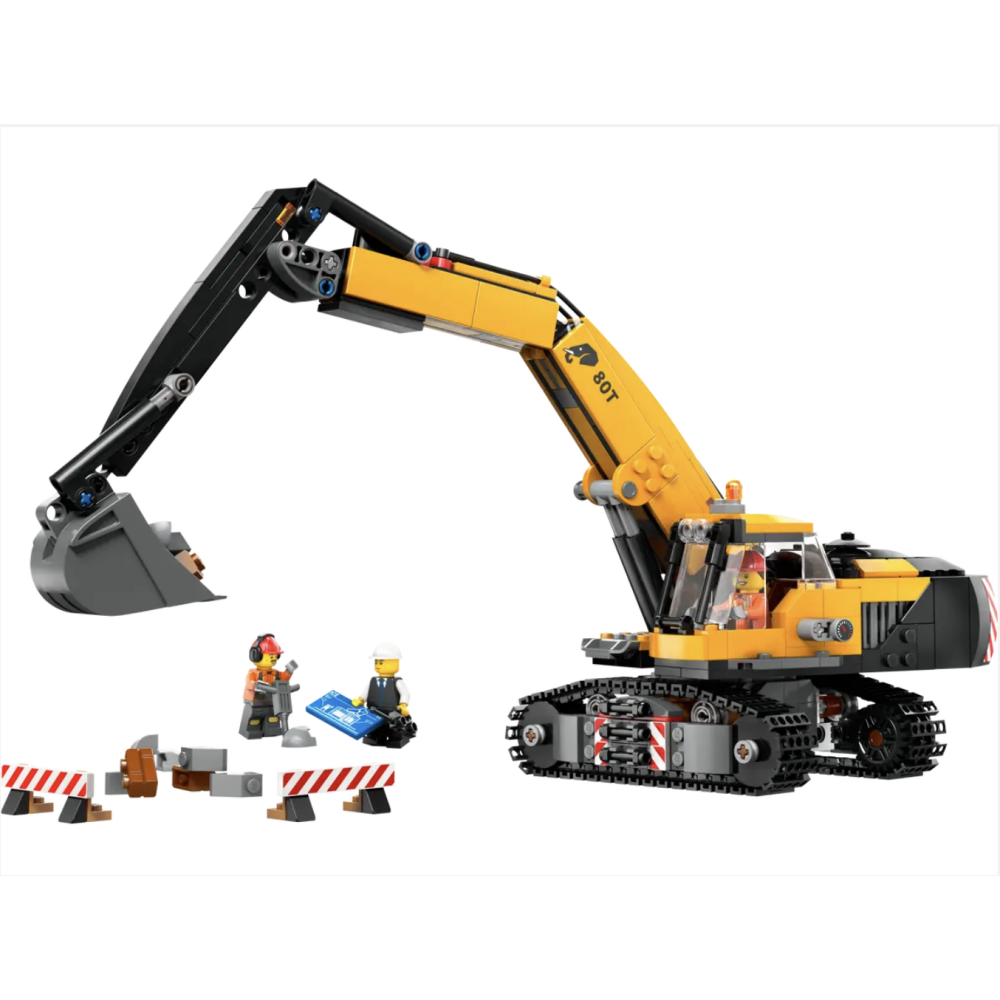 LEGO樂高 60420工程挖掘機 Yellow Construction Excavator【樂高玩家】City系列-細節圖2