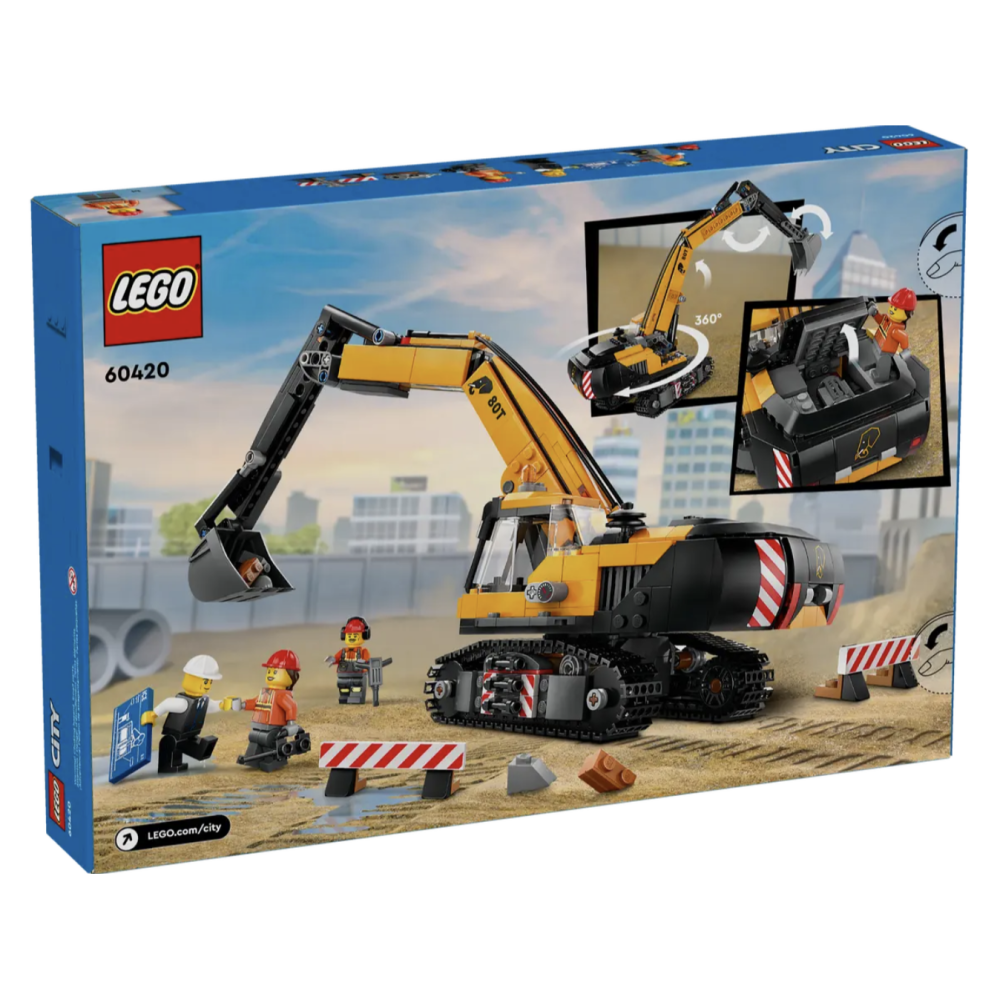 LEGO樂高 60420工程挖掘機 Yellow Construction Excavator【樂高玩家】City系列-細節圖7