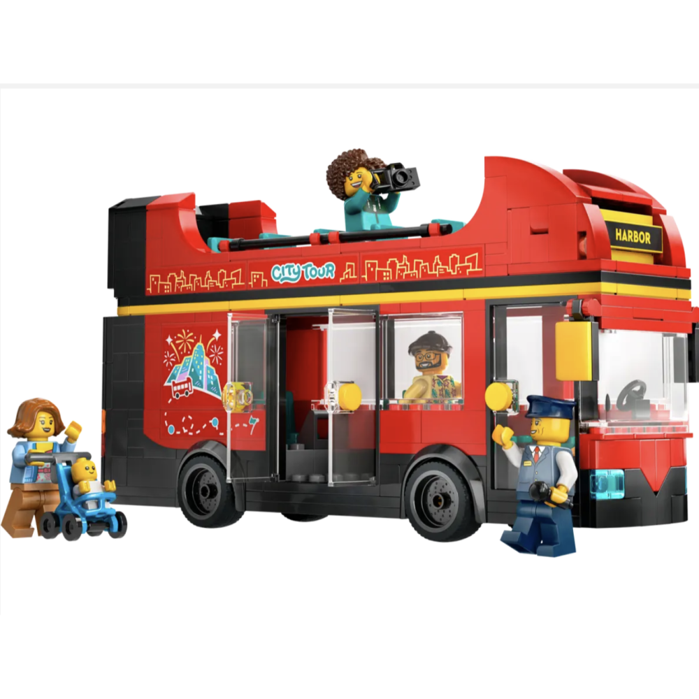 LEGO樂高 60407 紅色雙層觀光巴士 Red Double-Decker Sightseeing Bus-細節圖2