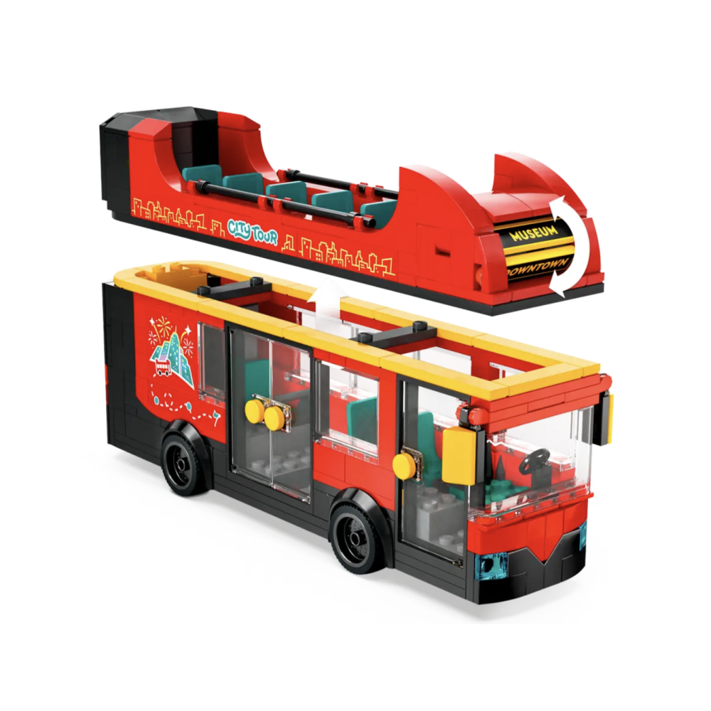 LEGO樂高 60407 紅色雙層觀光巴士 Red Double-Decker Sightseeing Bus-細節圖4