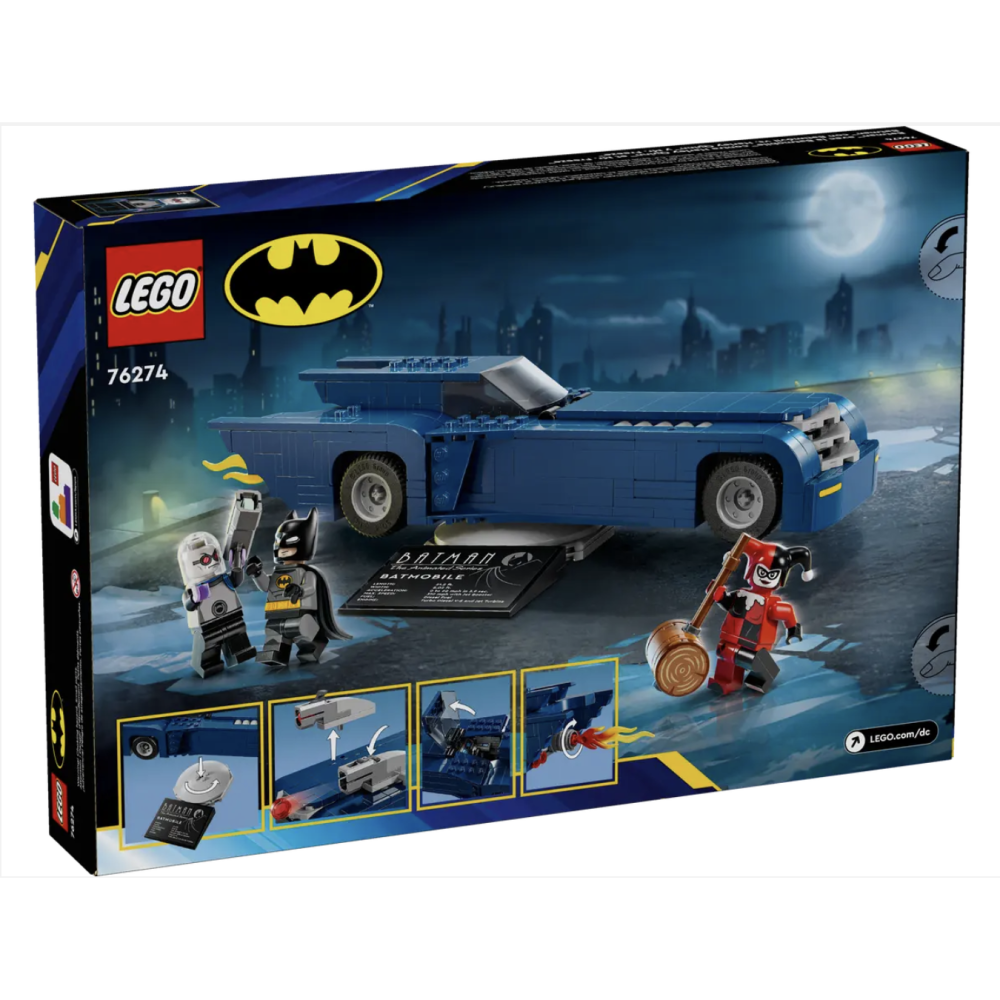 LEGO樂高76274蝙蝠俠駕駛蝙蝠車vs.小丑女&急凍人Batman with the Batmobile DC宇宙-細節圖7