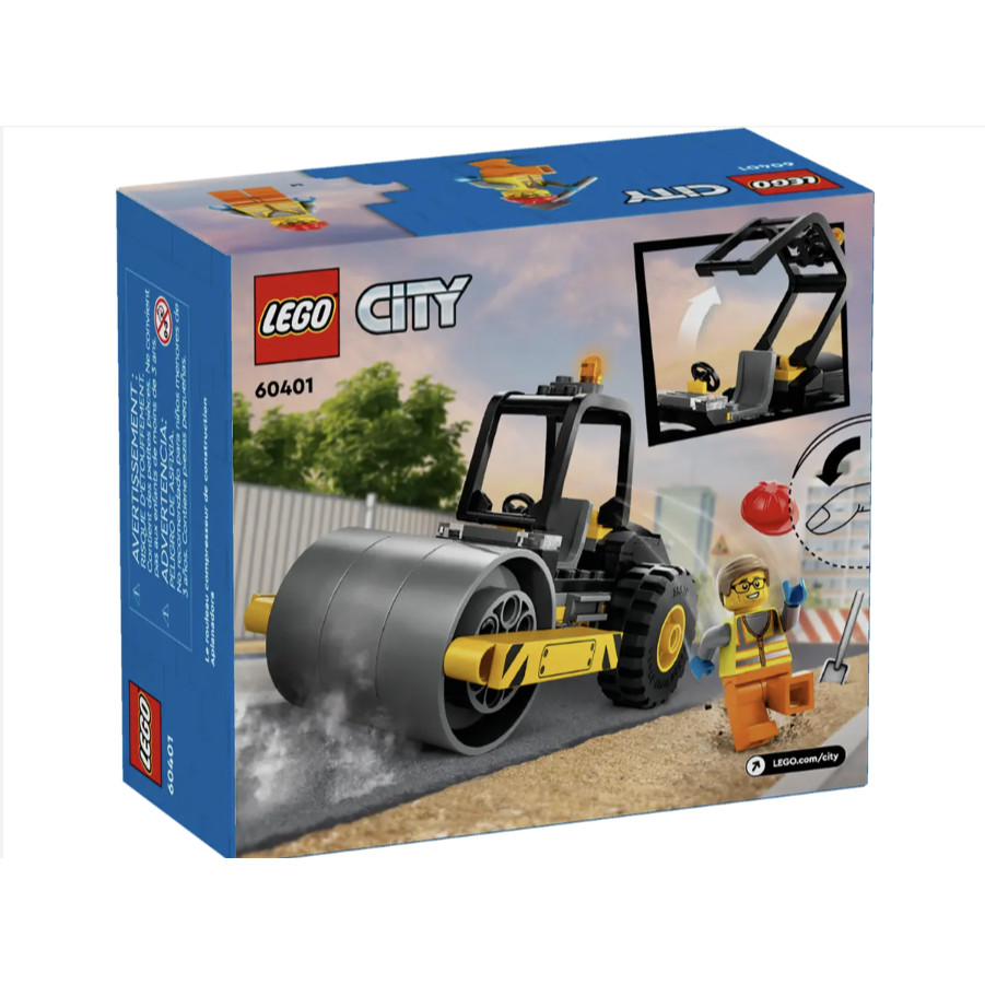 LEGO 60401 工程蒸氣壓路機 Construction Steamroller-細節圖6