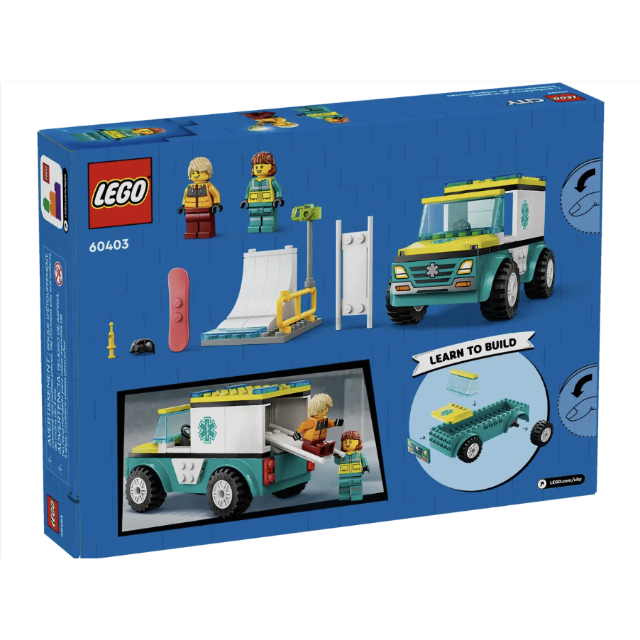 LEGO 60403 緊急救護車和單板滑雪者 Emergency Ambulance and Snowboarder-細節圖6